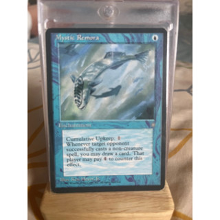 การ์ด MTG Mystic Remora Blue Magic the gathering EDH รุ่น Ice Age สภาพ Ex-Nm