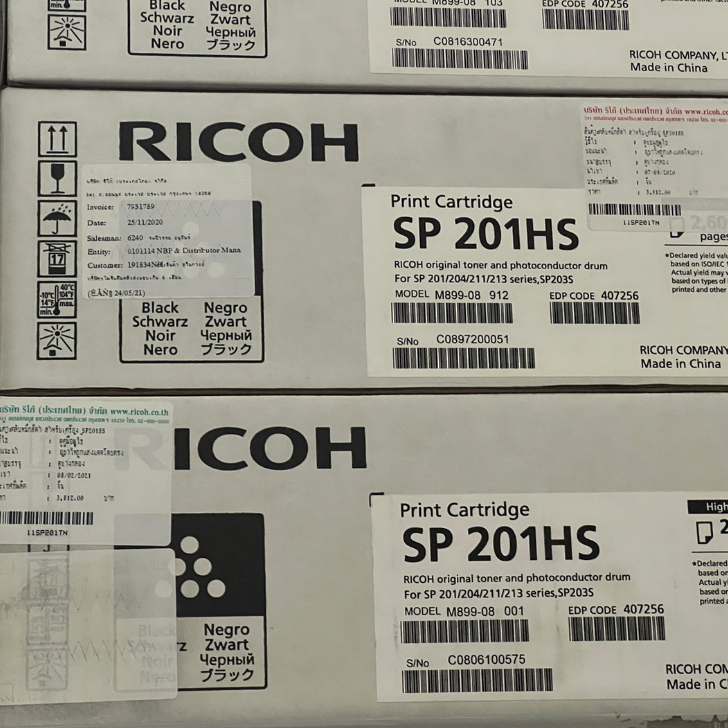 Ricoh SP 201HS Black ตลับหมึกโทนเนอร์ สีดำ ของแท้