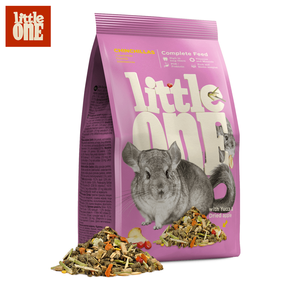 Little One Chinchillas อาหารชินชิล่า มีส่วนผสม พืชและผักอบแห้งนานาชนิด และผลคารอบ
