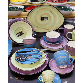 เซตแก้วพร้อมจานรอง Set Cup and Saucer (Spirial Sky) ทำจากวัสดุ Fine Porcelain คุณภาพสูง แบรนด์ Wilmax England