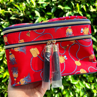 กระเป๋าเครื่องสำอางค์ 2 ชั้น ESTEE LAUDER Double Layer Scarlet Makeup Bag