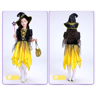 Jqk ชุดฮัลโลวีน ชุดคอสเพลย์ เด็กผู้หญิง เสื้อผ้าแม่มด (มี 6 แบบ) รุ่น MM042-MM043-MM044-MM045-MM046-MM062