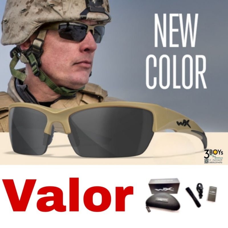 แว่นตา Wiley X ของแท้ รุ่น Valor สีใหม่ กรอบสีน้ำตาล เลนส์เดียว เข้ากับหน้าคนไทยส่วนใหญ่ น้ำหนักเบา ใส่สบาย