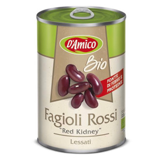 D’Amico bio Fagioli Rossi 400g. ถั่วแดงในน้ำเกลือแบบกระป๋อง นำเข้าจากอิตาลี🇮🇹