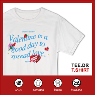 TEE.DD.TSHIRT เสื้อยืด Velentine ผ้านุ่ม สกรีนสวย ไม่ย้วย ไม่ต้องรีด มีให้เลือกหลายสี ใส่ได้ทั้งชาย-หญิง