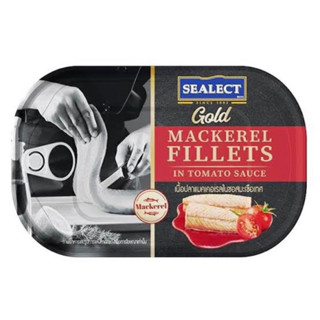 sealect gold mackerel fillets in tomato sauce ปลาแมคเคอเรลแร่ในซอสมะเขือเทศ 90กรัม