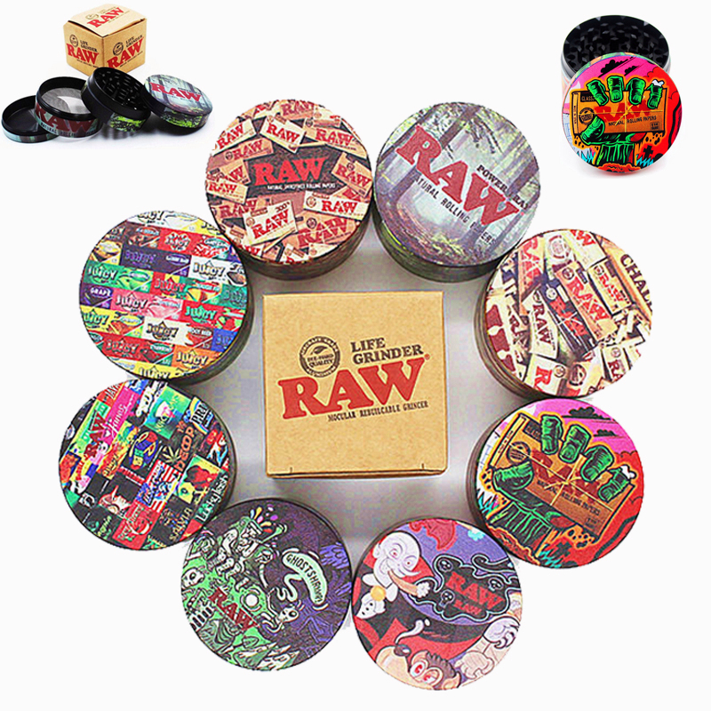 [จัดส่งทันที] RAW Grinder 50mm 4 Layers ฟันคม สีสดสวย พร้อมตัวกรองตาข่าย