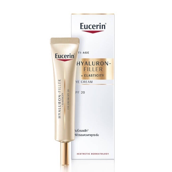 แพ็คเกจไทย [Exp.2026]Eucerin Hyaluron Filler Elasticity Eye&Lip contour SPF20+ 15ml