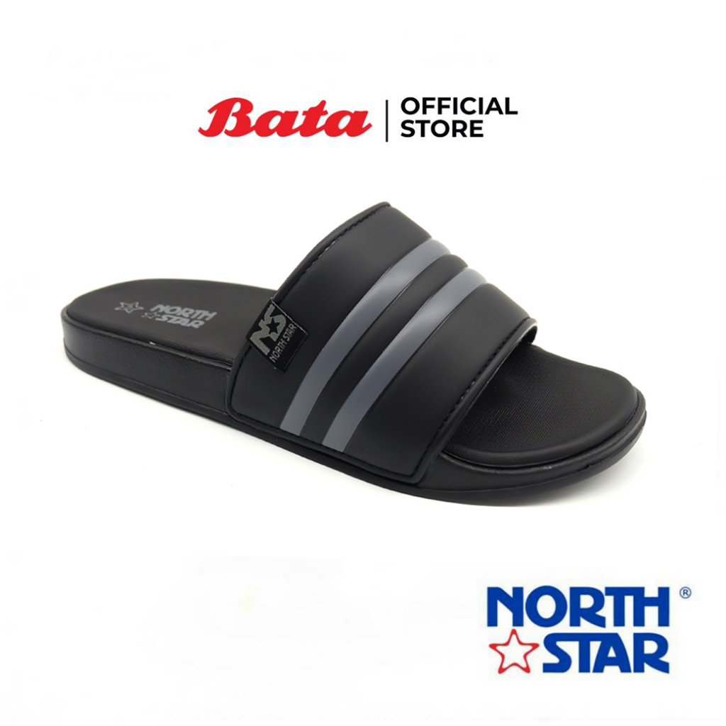 Bata บาจา North Star รองเท้าแตะแบบสวมไม่ลื่น สวมใส่ง่าย สำหรับผู้ชาย รุ่น EDEN สำหรับผู้ชาย สีดำ รหัส 8616687