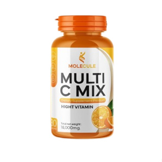 MOLEGULE MULTI C MIX Vitamin C 600 mg. วิตามินซี ระบบภูมิคุ้มกัน ป้องกันหวัด ลดอาการอักเสบ บำรุงร่างกาย 30 แคปซูล