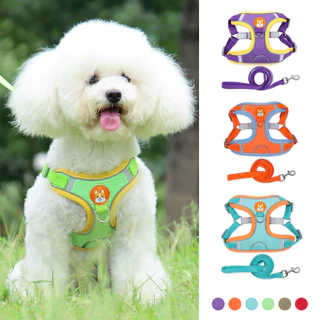 Pet Dog Harness and Leash Set Adjustable Puppy Cat Harness Vest Reflective Walking Lead Leash For Small Dogs Chihuahua