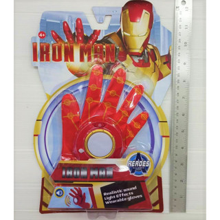 ถุงมือ ไอร่อน ไอร่อนแมน IRON MAN GLOVE HERO LIGHT SOUND มีไฟ มีเสียง