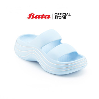 Bata บาจา รองเท้าเล่นสงกรานต์ รองเท้าลำลองแบบสวม เสริมส้นสูง 1 นิ้ว สีฟ้า สำหรับผู้หญิง รุ่น OLGA รหัส 5619541