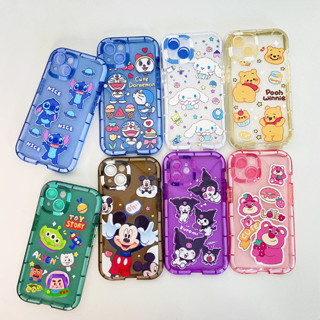 เคสขอบสีเรืองแสง งานสกรีนลายการ์ตูน( พร้อมส่งจากไทย  )สำหรับรุ่น I13-13PRO-i13promax-i14-i14pro-i14promax