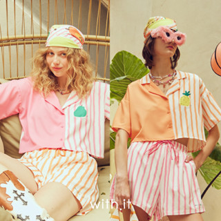 with.it.store - TPW0141 fruity tutti crop shirt เสื้อครอปฟรุตตี้ ตุ๊ตตี้