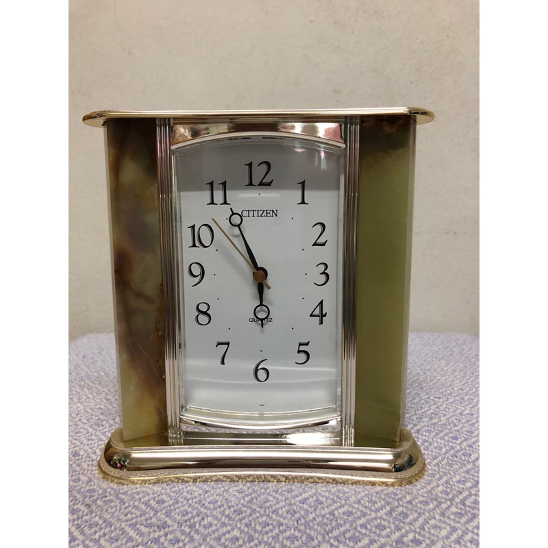 citizen Quartz 4SG668-0 japan นาฬิกาตั้งโต๊ะกรอบทำจากหินอ่อนมือสองญี่ปุ่น
