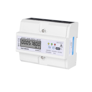 SINOTIMER DDS578R RS485 Modbus Rtu DIN Rail 3 เฟส 4 สาย LCD Digital Wattmeter Energy Meter 5-100A 380V AC 50Hz