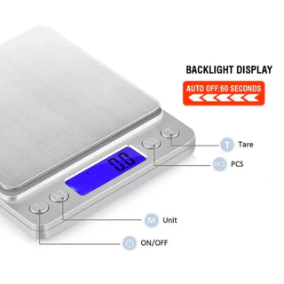 เครื่องชั่งน้ำหนักดิจิตอล ชั่งได้ 2000 กรัม ทศนิยม 1 จุด 0.1 หน้าจอ Electronic Digital Kitchen food Scale