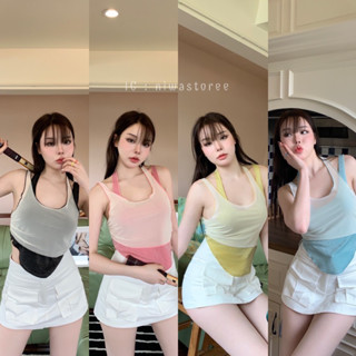 ✅พร้อมส่ง (VL)Double tank •เสื้อกล้ามงาน2ชิ้นติดกัน ตัวในเป็นผ้าวิ้งค์มีซับในนะค่า ตัวนอกเป้นมุ้ง งานนุ่มไม่คันแน่นอน