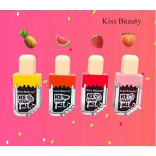 No.70499 Kiss Beauty ลิปสติก ลิปไอศครีม ติดทนนานให้ความชุ่มชื้น ทาง่ายเกลี่ยง่ายกลิ่นหอมให้สีที่ชัดICE CREAM furit tints