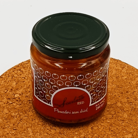 Fiordelisi Italian Semi Dried Tomatoes in Sunflower Oil - Scarlatto RED, 280g