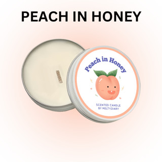 Melty.diary - Peach in Honey Soy Wax Candle เทียนหอมไขถั่วเหลืองแบบตลับ 80g