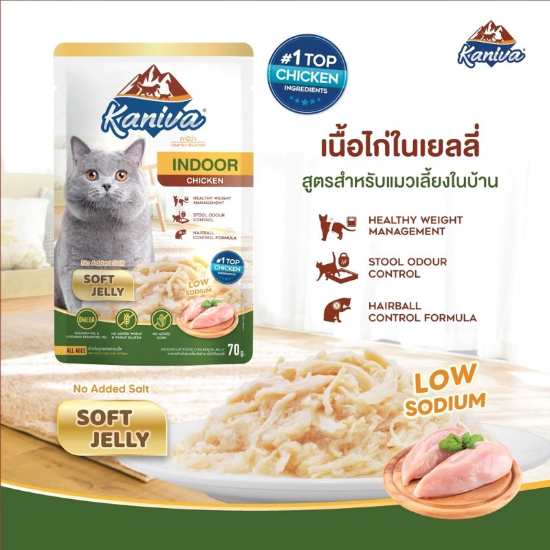 Kaniva คานิว่า อาหารเปียก เนื้อปลาทูน่า Vitamin Balls ทานได้ทุกช่วงวัย 30-70g*12 ซอง thumbnail 4