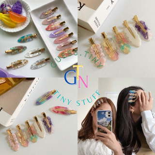 ✨ ราคาต่อชิ้น 🧁🪐 พร้อมส่ง 🧸✨ 🌸✨ กิ๊บหนีบผม 💖 👑Cloundy &amp; Somi hairclip ✨🦋 💖 กิ๊บหนีบผมตอนแต่งหน้า