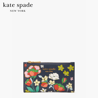 KATE SPADE NEW YORK MORGAN FLOWER BED EMBOSSED SMALL SLIM BIFOLD WALLET KB242 กระเป๋าสตางค์