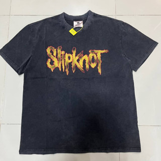 SLIPKNOT VINTAGE WASH COTTON T-SHIRT เสื้อวินเทจ วงสลิปน็อต ผ้าฟอก