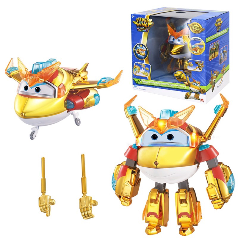 Super Wings S6 Deluxe Transforming Supercharged Golden Boy