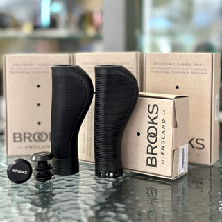 ปลอกแฮนด์ Brooks Ergonomic Rubber Grip สีดำ 130/130