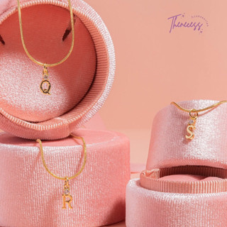 สร้อยคอตัวอักษร Thenecess Mini Alphabets Necklace Gold18K สร้อยa-z