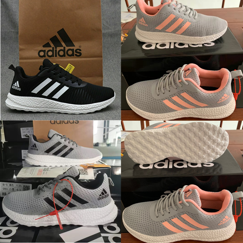 Adidas_ รองเท้าผ้าใบลําลองที่ใส่สบายและระบายอากาศได้ รองเท้าวิ่ง
