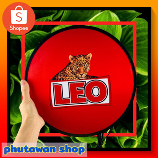 ป้ายไฟLED ป้ายเบียร์ Leo ป้ายเบียร์ ลีโอ ขนาดเส้นผ่าศูนย์กลาง 30 และ 40  ซม.Leo lightbox one side diameter 30 and 40 cm