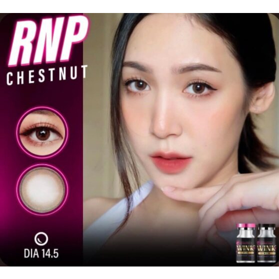 ละมุนนัวร์ๆ มีค่าสายตา  Wink RNP  Gray Chestnut  บิ๊กอาย สุดปัง คอนแทคเลนส์ รายเดือน มีอย แถมตลับฟรี  เลนส์นิ่ม - รูปที่ 4
