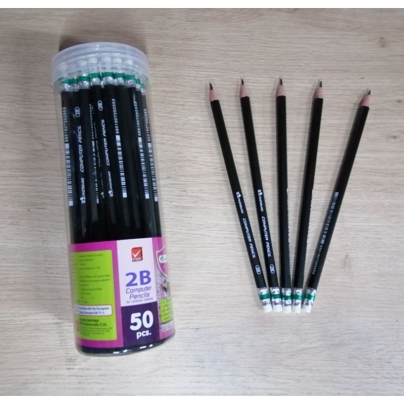 ดินสอ​ดำ​  MASTER​ ART​  2​B​  ตัวด้ามสีดำ​  ​(1​x50 แท่ง)​