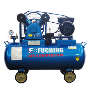 FUCHING ปั๊มลมสายพาน 100 ลิตร รุ่น FC2065-P 3HP-รอบเร็ว 2P 100ลิตร ปั๊มลม fuching ปั๊มลม 100L ปั้ม 3แรง