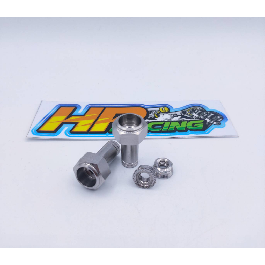 น๊อตชุดตั้งหางปลา Wave ลายเหลี่ยมเรียบ สแตนเลสแท้ (ราคา/คู่) งานกลึงมือ - รูปที่ 2