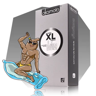 Okamoto XL Pack ถุงยางอนามัย ใหญ่พิเศษ บางที่สุด ผิวเรียบ ขนาด 54 มม. บรรจุ 1 กล่อง (10 ชิ้น)