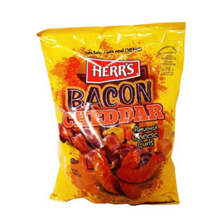 Herr’s bacon cheddar 183กรัม ข้าวโพดอบกรอบรสเบคอนชีส ขนมอเมริกา🇺🇸