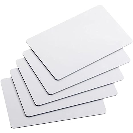Hot Stamping Double-Sided Plastic Card การ์ด PVC สำหรับ ติดฟิล์มความร้อนหรือสติ๊กเกอร์  ไม่สามารถพิมพ์ลงบนการ์ดได้โดยตรง