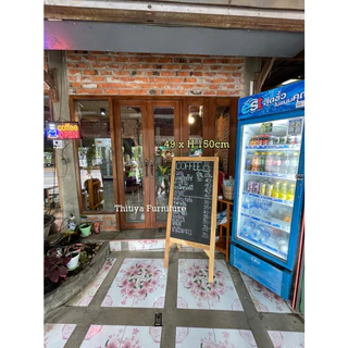 กระดานดำพร้อมขาตั้ง ป้ายเมนู ป้ายแนะนำ ป้ายกระดาน แบล็คบอร์ด กระดานเมนู กระดานเขียนลบได้ กระดานร้านอาหาร