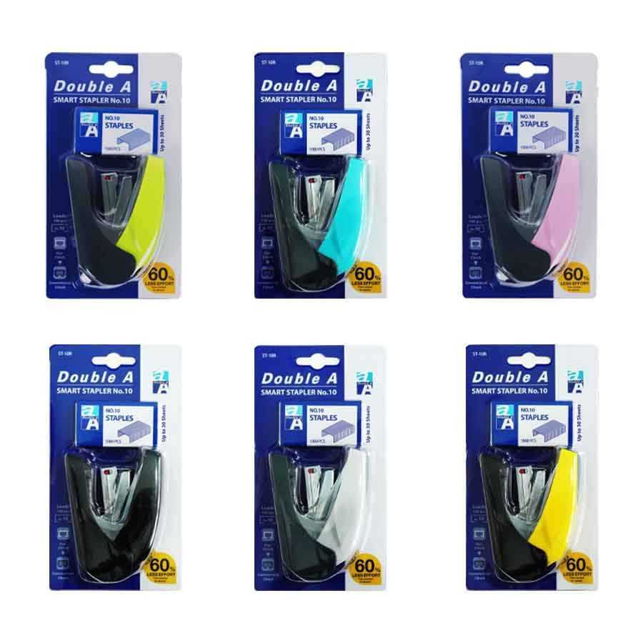 Double A เครื่องเย็บกระดาษเบอร์  NO.10 รุ่น ST-10R เย็บนิ่ม เบาแรงขึ้น  (คละสี ) [S24] - รูปที่ 3