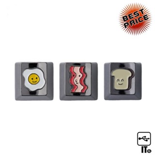 KEYCAPS LOGA DISHCAP SERIES BREAKFAST KEYCAP BACON ประกัน คีย์แคป ตัวเปลี่ยนแป้นคอม