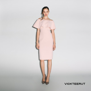 VICKTEERUT Re-Edition Off Shoulder Sheath Dress เดรสเปิดไหล่ เดรสเข้ารูป