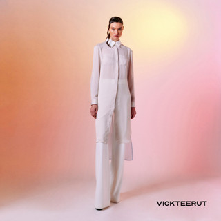 VICKTEERUT Re-Edition Long Sleeve Shirt Tunic เสื้อทูนิค ปกเชิ้ต แขนยาว