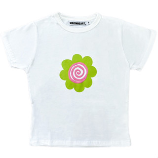 VGH FLOWER LOGO GREEN BABY TEE