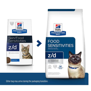Hill's Z/d cat 1.81 กก. อาหารแมวฮิวด์สูตรภูมิแพ้อาหาร