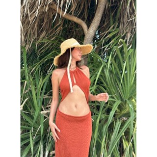 BITTERROOT DRESS (เดรสไหมพรมน้ำตาล)